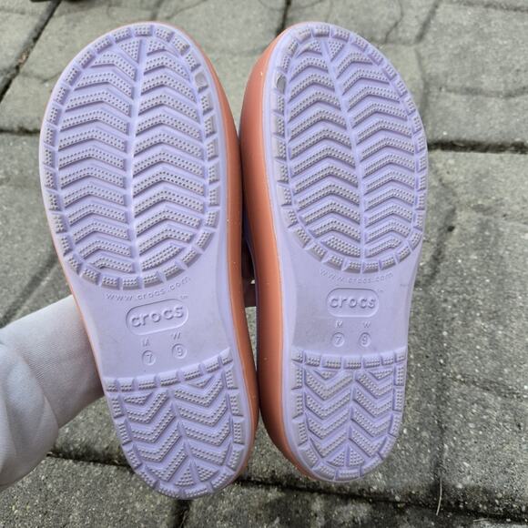Crocs Crocband Womens Size 9 Platform 205631 Slides Sandals Lavender Slip On - Picture 5 of 11
